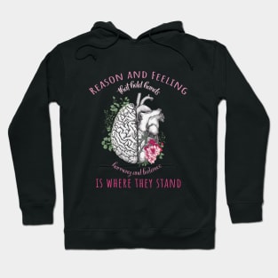 Half brain half heart, ispirational about reason and feeling Hoodie